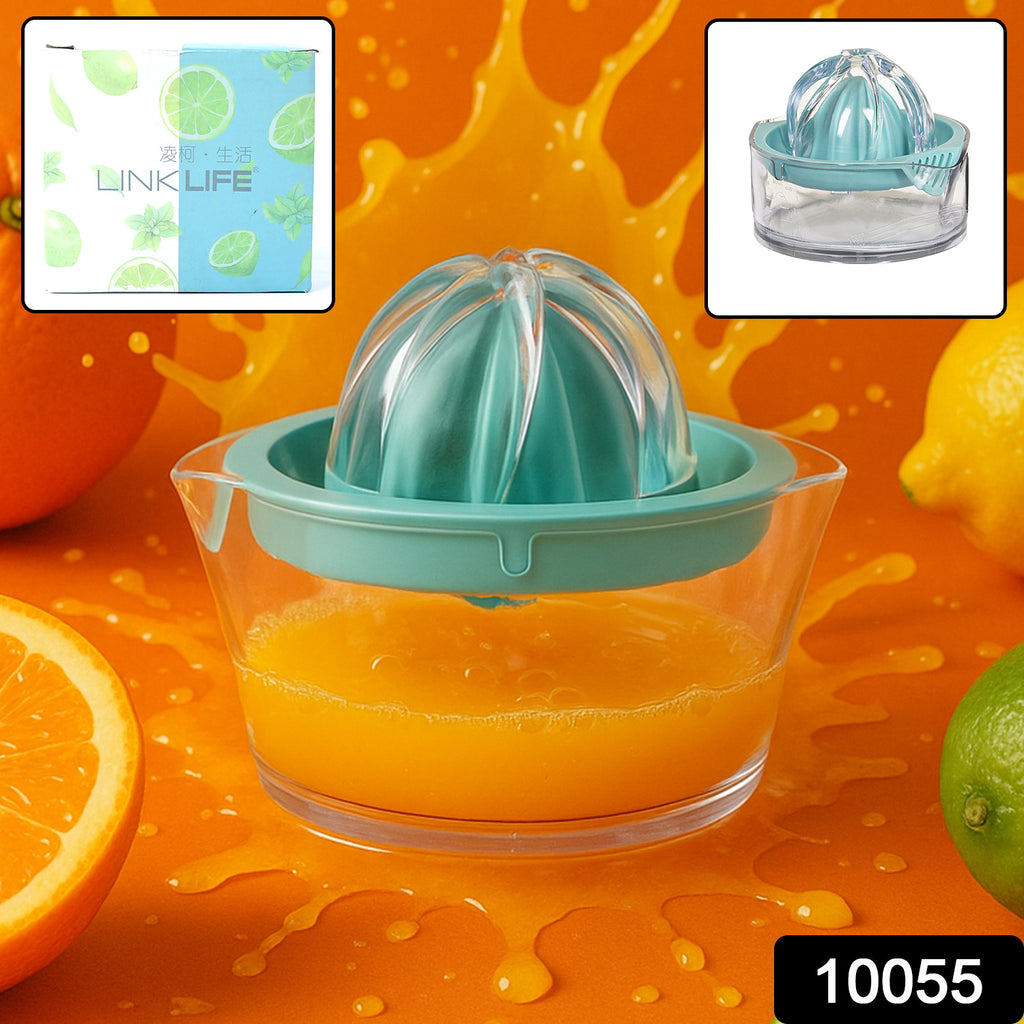 BPA-Free Manual Citrus Juicer with Lid & Pourer – Easy Hand Press for Fresh Juice
