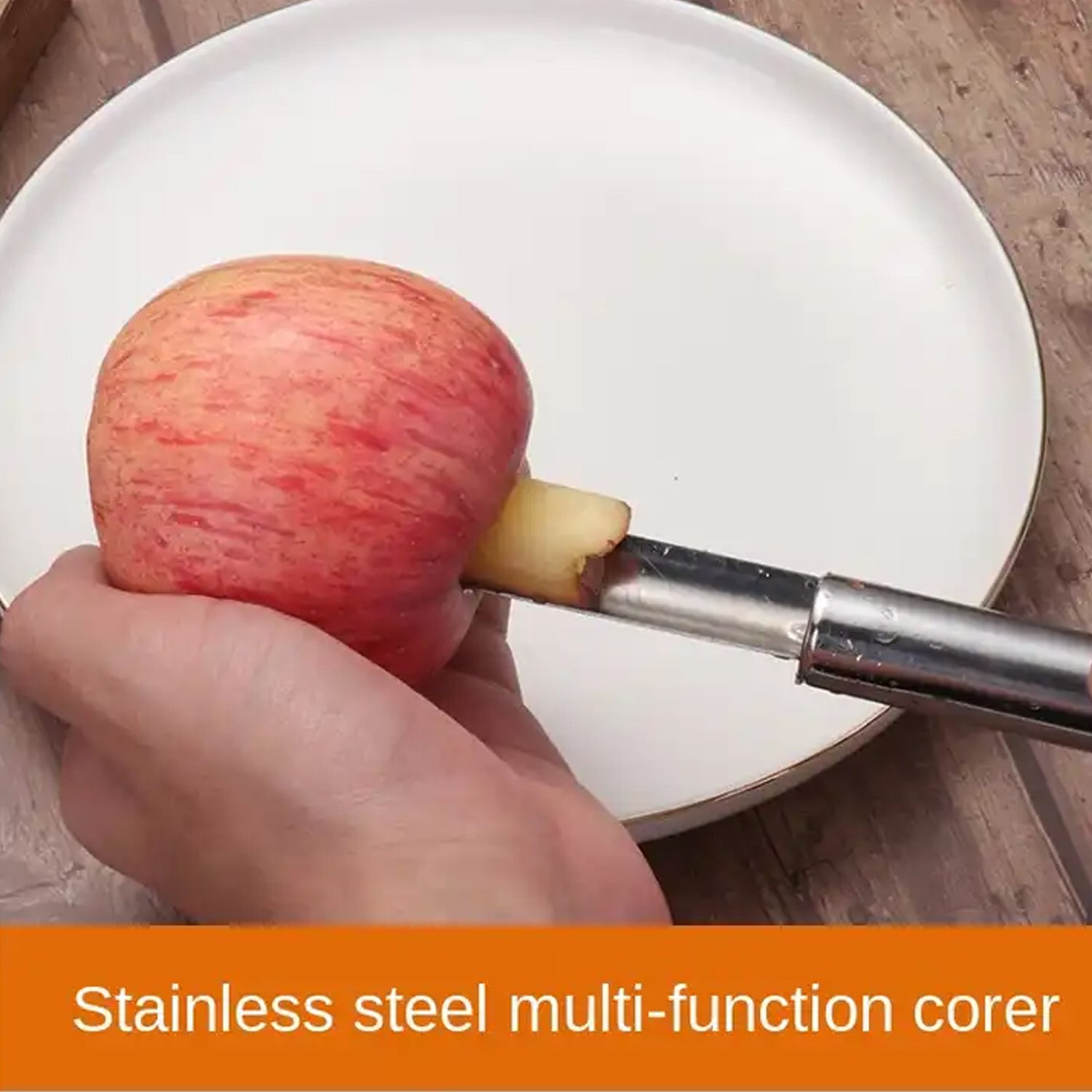 Fruit Core Stainless Steel Set Core Remover For Apple And Pear Kitchen Prep Tool Fruit Core Remover Tool With Soft Handle Apple Corer Stainless Steel Kitchen Gadget Dishwasher Safe