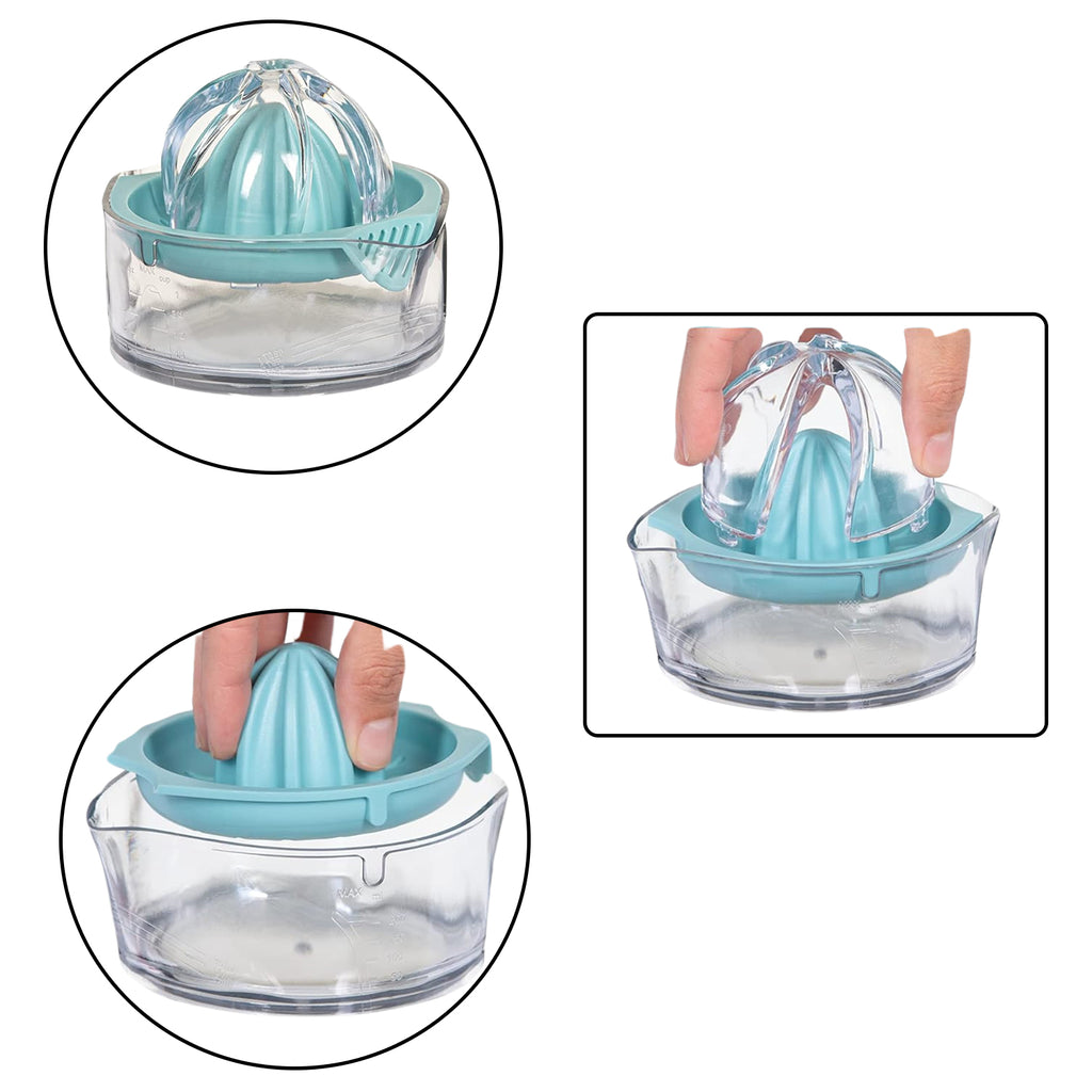 BPA-Free Manual Citrus Juicer with Lid & Pourer – Easy Hand Press for Fresh Juice